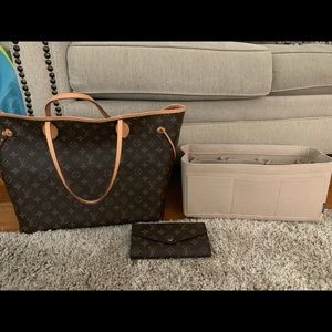 Louis Vuitton handbag (with organizer) and wallet